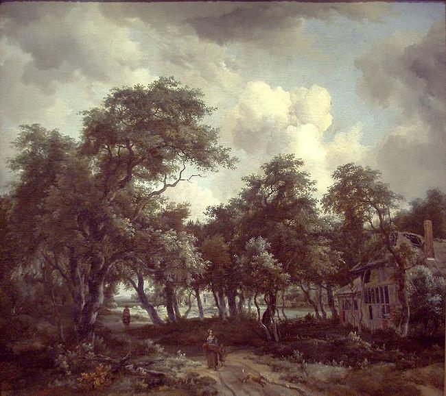 Meindert Hobbema Hut among Trees oil painting picture